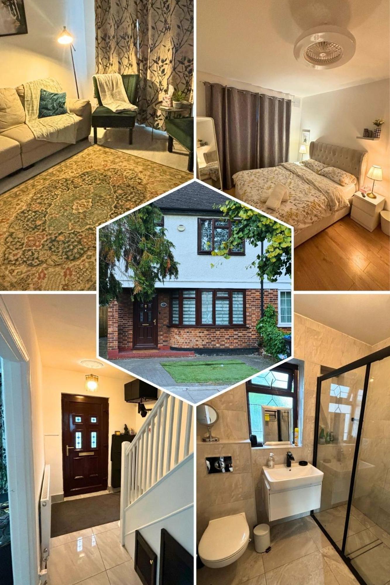Charming And Cosy London Home, Garden, Parking & Family Fun 米切姆 外观 照片